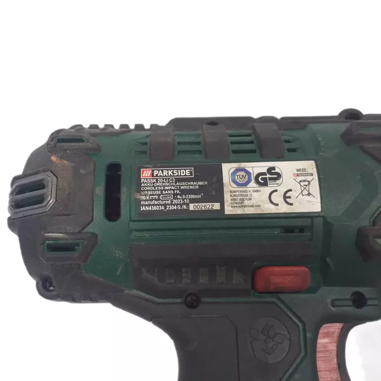 KLUCZ UDAROWY PARKSIDE PASSK 20-LI A1 20V WALIZKA