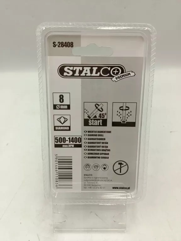 STALCO WIERTŁO DIAMENTOWE DO GRESU CERAMIKI PŁYTEK 8X60 MM S-28408