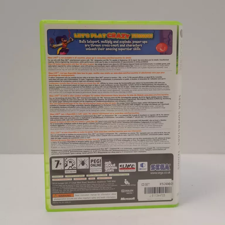 SEGA SUPERSTARS TENNIS XBOX 360