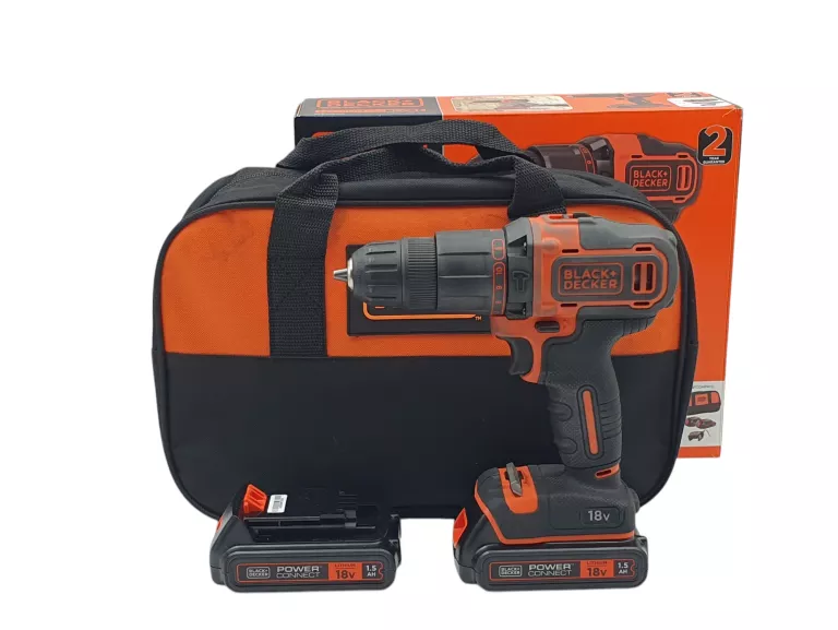 WKRĘTARKA BLACK DECKER BCD700S 18V + 2X AKKU 1,5 AH + GW 09.2026!
