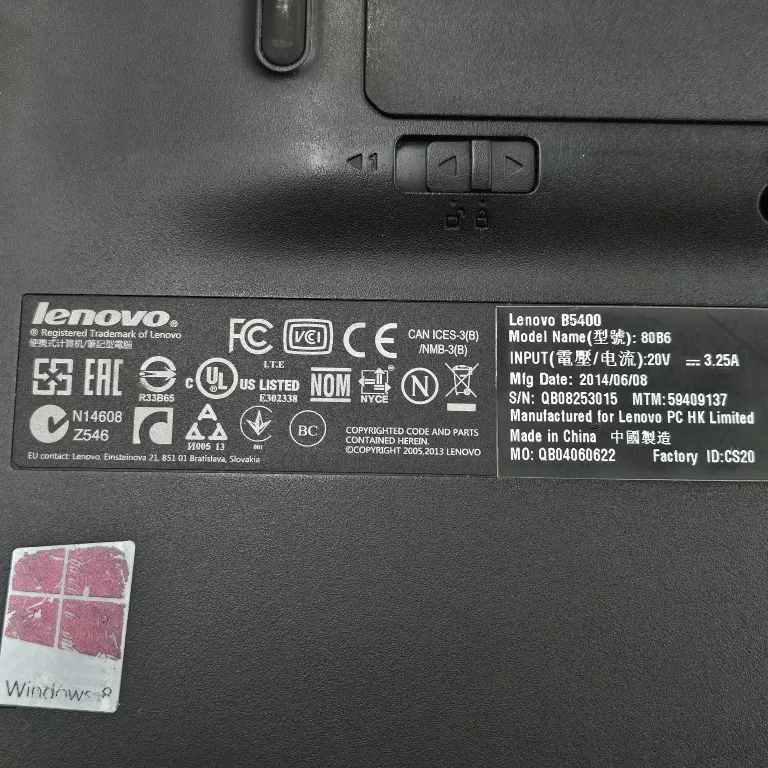 LAPTOP LENOVO B5400 6/256GB/ I5-4200M/ HD GRAPHICS4600/ WIN10