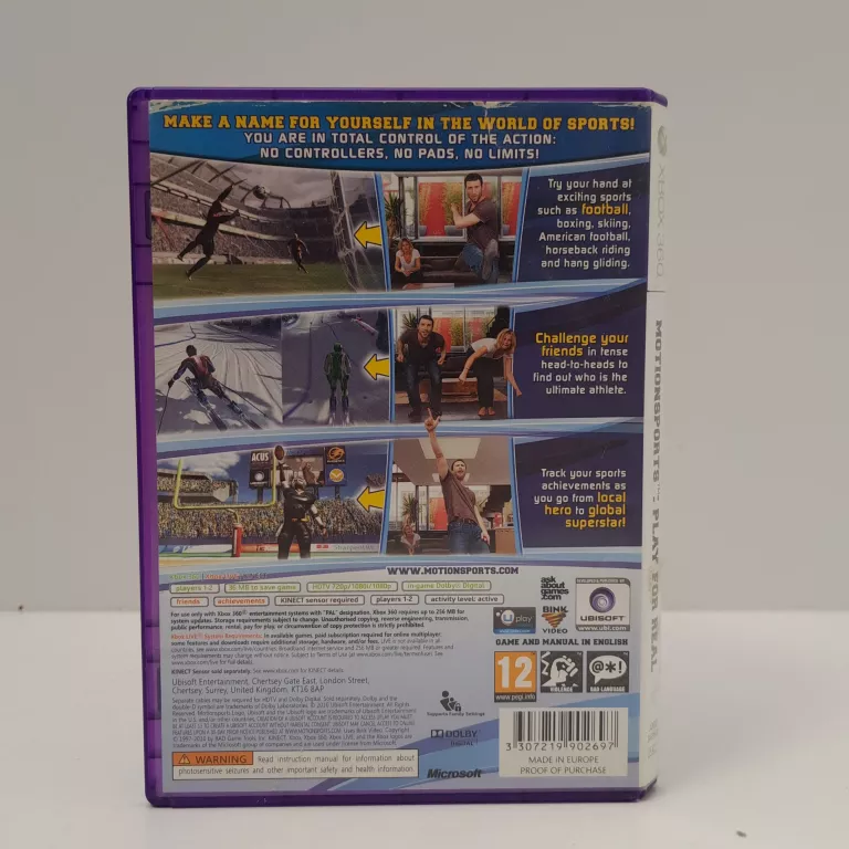MOTIONSPORTS PLAY FOR REAL XBOX 360