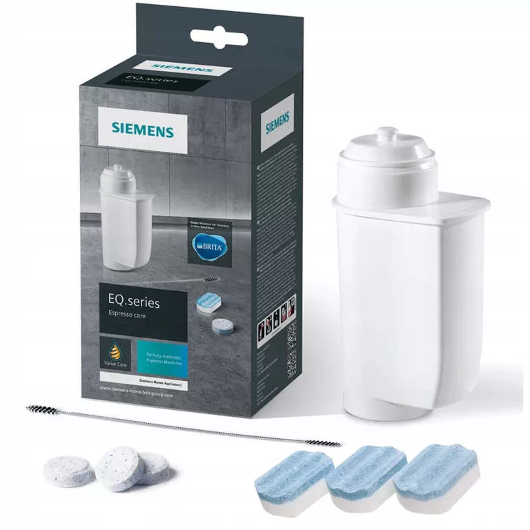 ZESTAW CZYSZCZĄCY DO EKSPRESÓW SIEMENS ZESTAW EQ3 EQ6 EQ9 TZ80004 FILTR