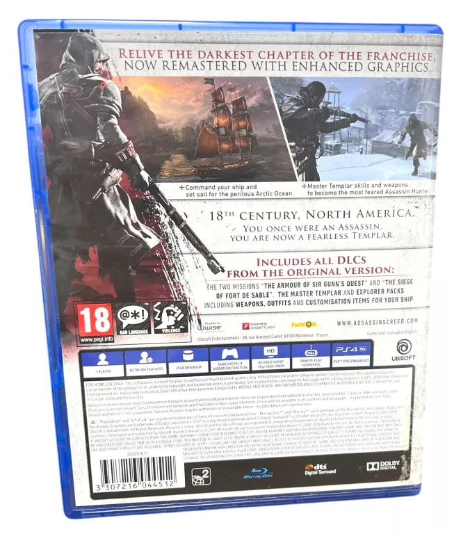 ASSASSIN'S CREED ROGUE REMASTERED PS4