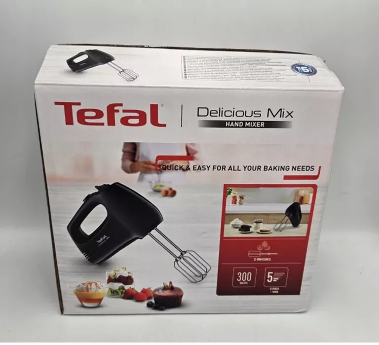 MIKSER RĘCZNY TEFAL DELICIOUS MIX 300W 5-PRĘDKOŚCI TURBO