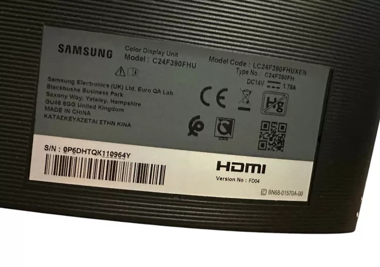 MONITOR SAMSUNG C24F390FHU!