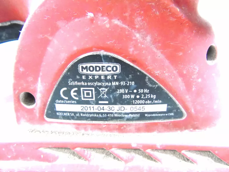 SZLIFIERKA OSCYLACYJNA MODECO EXPERT MN-93-210