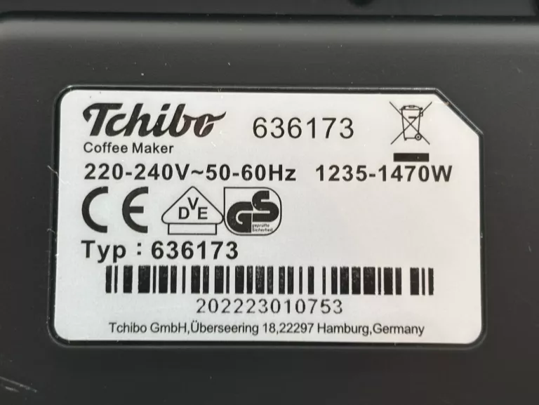 AUTOMATYCZNY EKSPRES DO KAWY TCHIBO ESPERTO PRO 19 BAR 240V