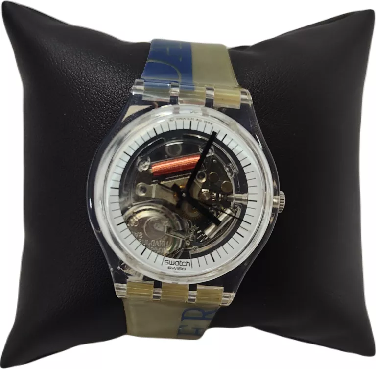 PRZEZROCZYSTY ZEGAREK SWATCH QUARTZ MECHANIZM KWARCOWY