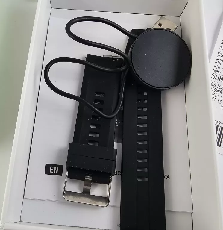 SMARTWATCH TRACER SM8V ONYX + ŁADOWARKA, KABEL, DOW. ZAKUPU