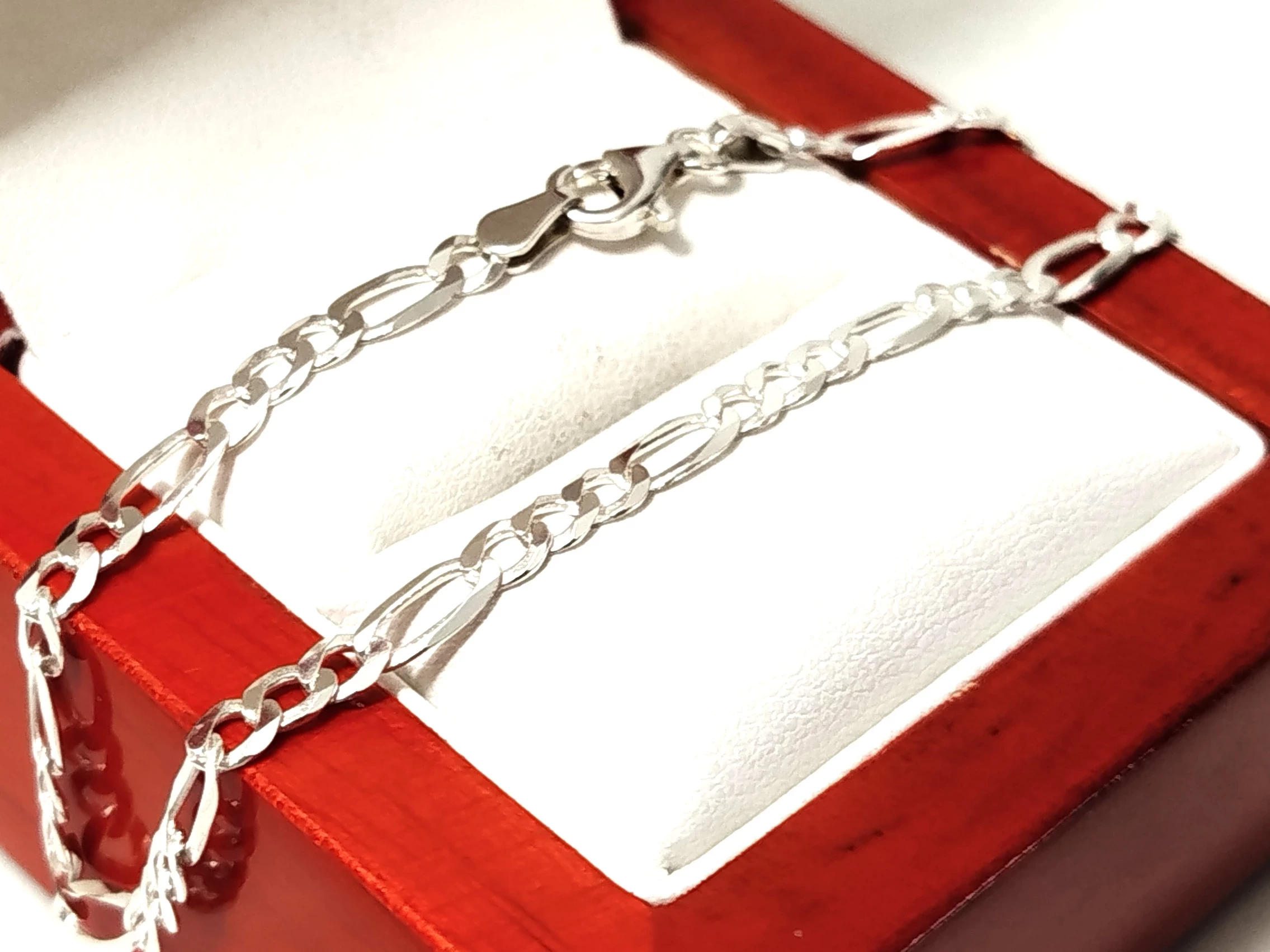 delikatna-srebrna-bransoletka-figaro-260g-925-tuwima-4-slupsk