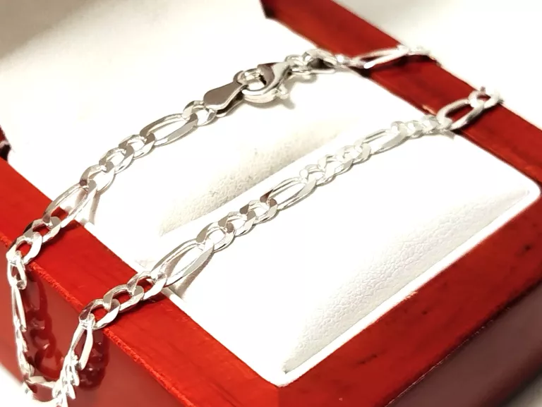 delikatna-srebrna-bransoletka-figaro-260g-925-tuwima-4-slupsk