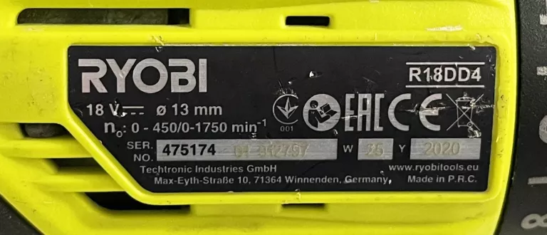WKRĘTARKA RYOBI R18DD4 (BODY)