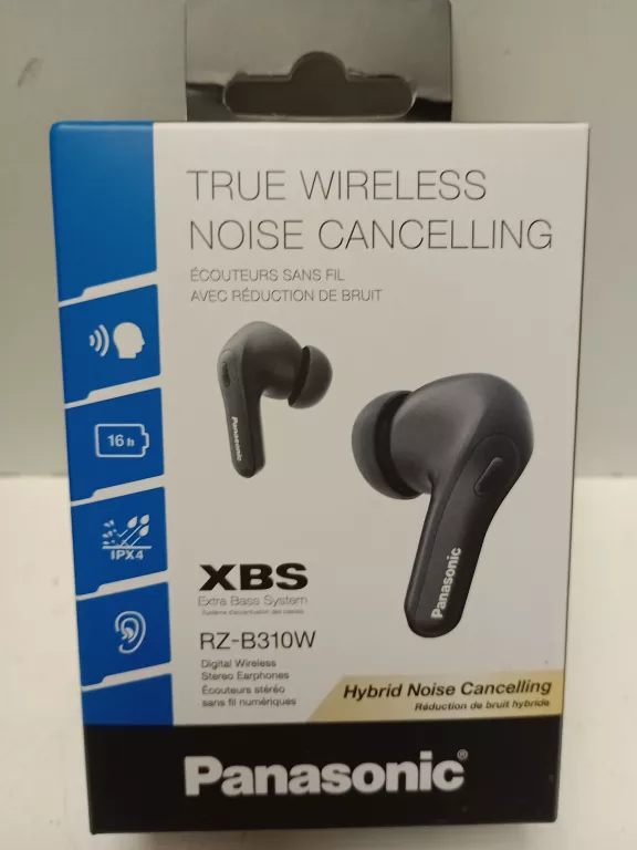 SŁUCHAWKI BEZPRZEWODOWE PANASONIC XBS RZ B310W PUDELKO