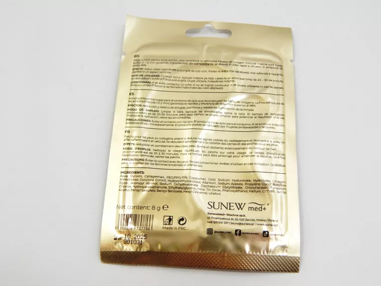 SUNEWMED+ COLLAGEN EYE PADS KOLAGENOWE PŁATKI POD OCZY 1 PARA