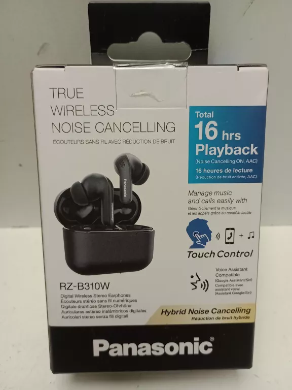 SŁUCHAWKI BEZPRZEWODOWE PANASONIC XBS RZ B310W PUDELKO