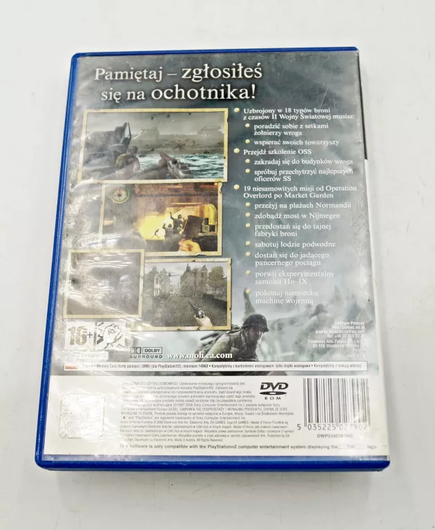PS2 MEDAL OF HONOR FRONTLINE POLSKA DYSTRYBUCJA