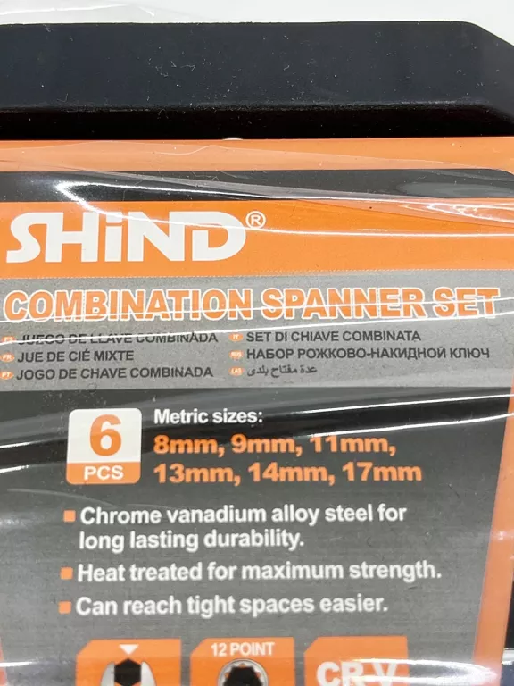 ZESTAW KLUCZY SHIND COMBINATION SPANNER SET