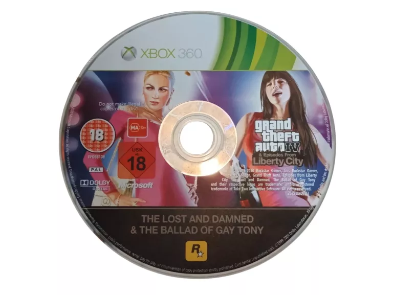 GRA NA XBOX 360 GTA IV EPISODES FRIOM LIBERTY CITY THE LOST AND DAMNED