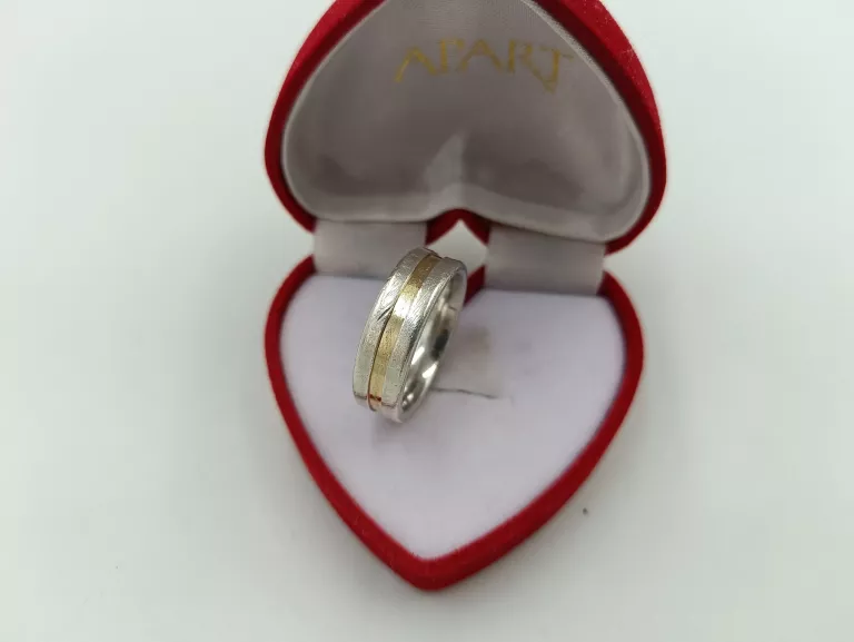 SREBRNA OBRĄCZKA POZŁACANA 925 11,53G 24,5