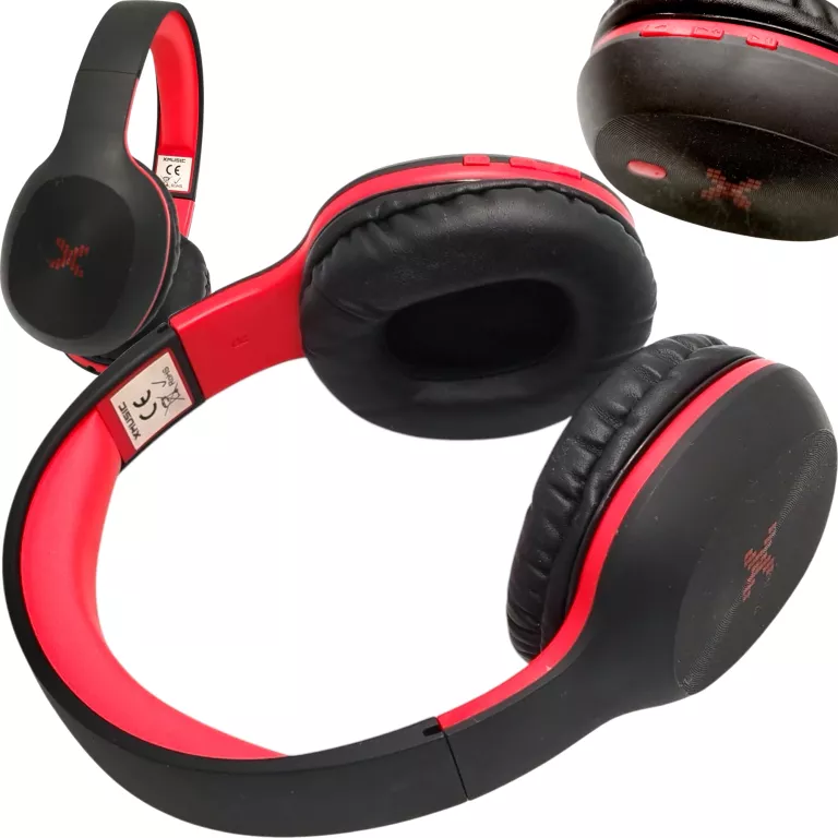 SŁUCHAWKI BEZPRZEWODOWE BLUETOOTH 5.0 NAUSZNE XMUSIC BTH105R DO 10H PRACY