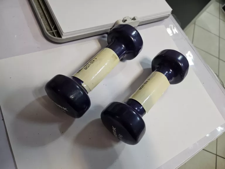 HANTLE FITNESS 1 KG YORK, POWŁOKA HANTLI: WINYL PARA 2 SZT