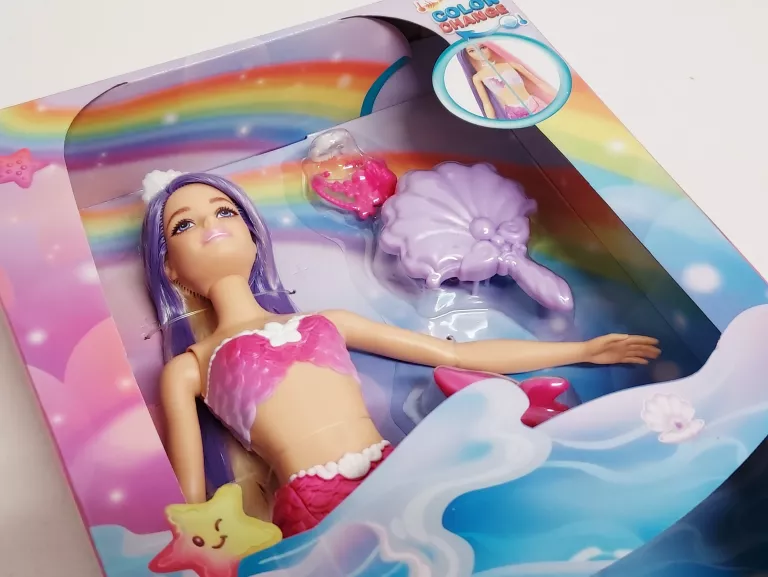 LALKA BARBIE MALIBU SYRENKA ZMIANA KOLORU HRP97