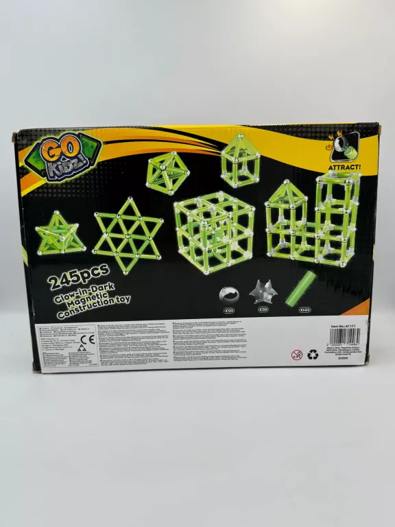 KLOCKI MAGNETYCZNE GO KIDZ 245PCS KOMPLET