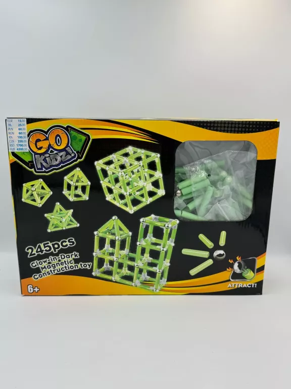 KLOCKI MAGNETYCZNE GO KIDZ 245PCS KOMPLET