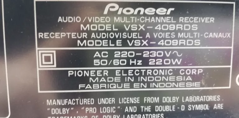 AMPLITUNER PIONEER VSX-409 RDS