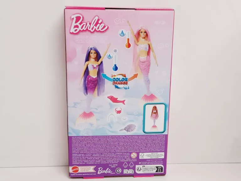LALKA BARBIE MALIBU SYRENKA ZMIANA KOLORU HRP97