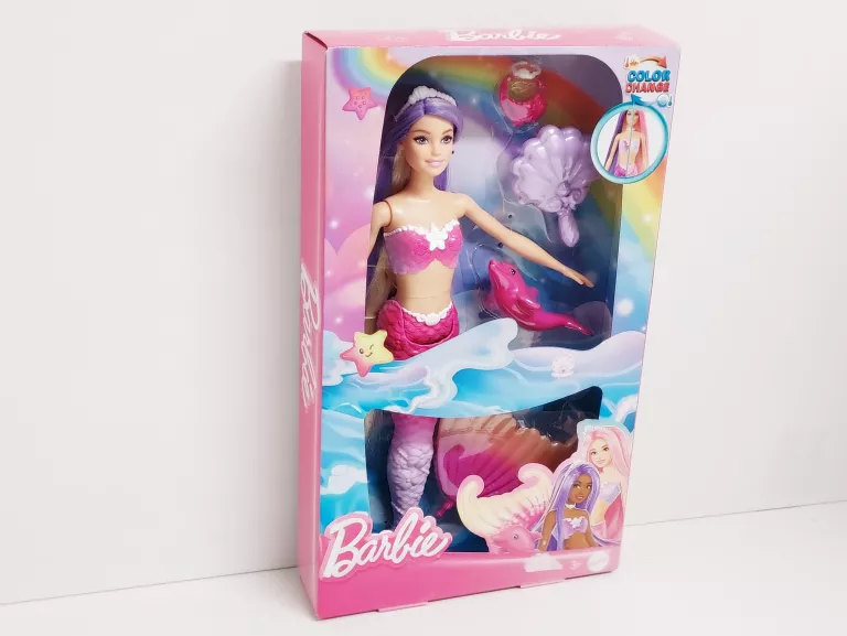 LALKA BARBIE MALIBU SYRENKA ZMIANA KOLORU HRP97