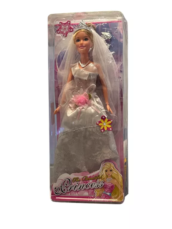 LALKA PANNA MŁODA W SUKNI ŚLUBNEJ ŚLUB 29 CM.