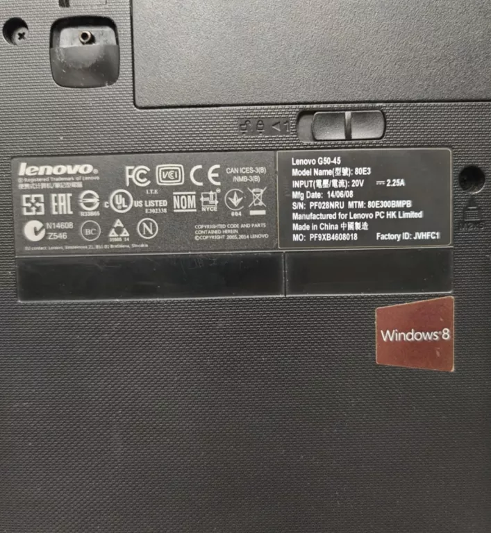 LAPTOP LENOVO G50-45 4/500GB AMD QC-4000 / RADEON HD 8200 R3
