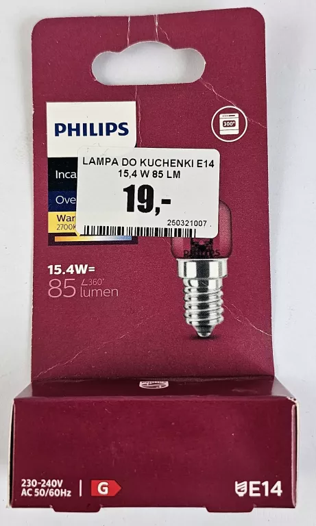 LAMPA DO KUCHENKI E14 15,4 W 85 LM