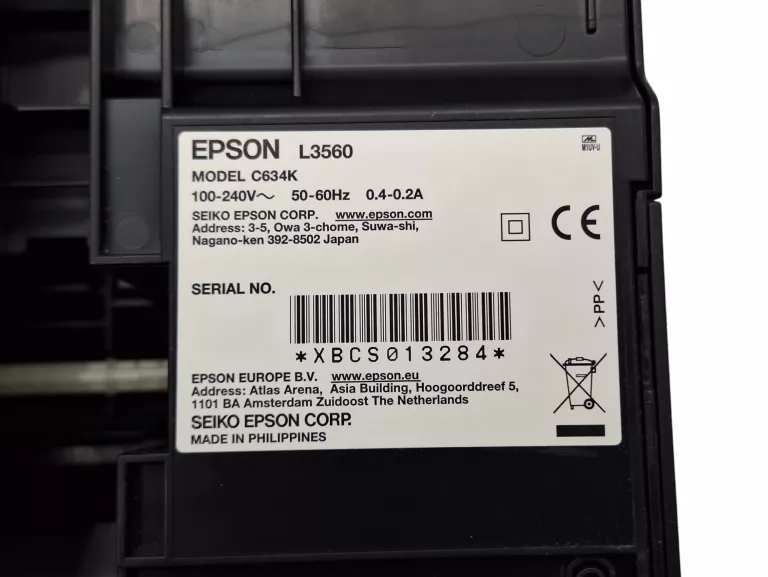 WIELOFUNKCYJNA DRUKARKA EPSON ECOTANK L3560 WIFI