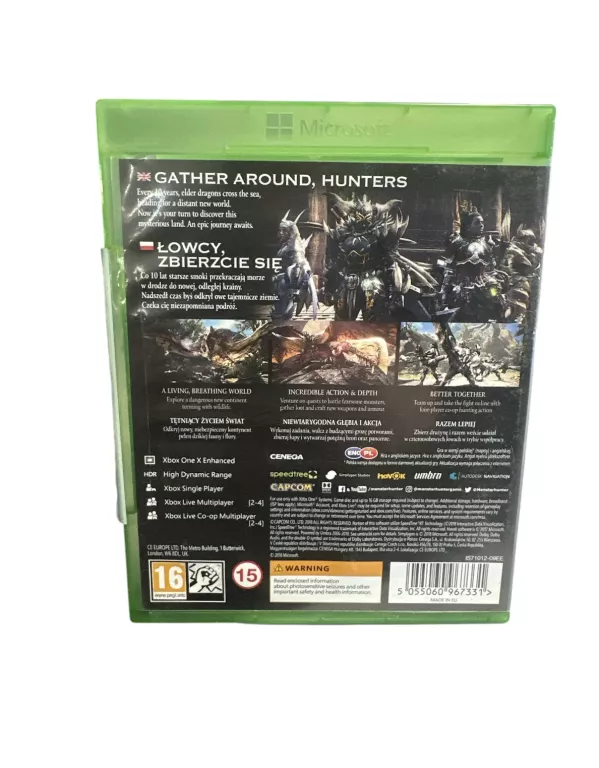 XBOX ONE MONSTER HUNTER WORLD