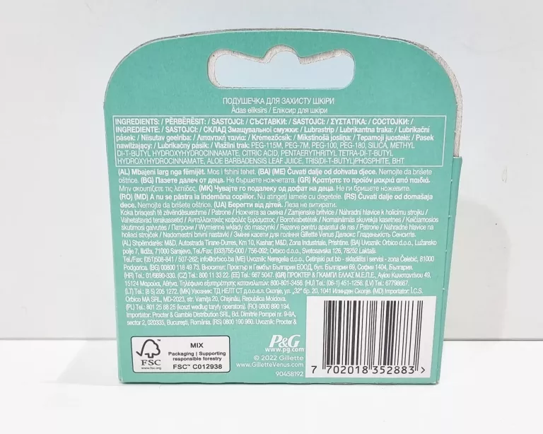 VENUS DELUXE SMOOTH SENSITIVE, 4 WKŁADY DO MASZYNKI