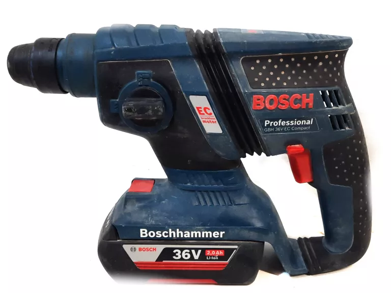 BOSCH  MLOTOWIERTARKA GBH 36V EC COMPACT + 2 X AKU + LADOWARKA + WALIZKA