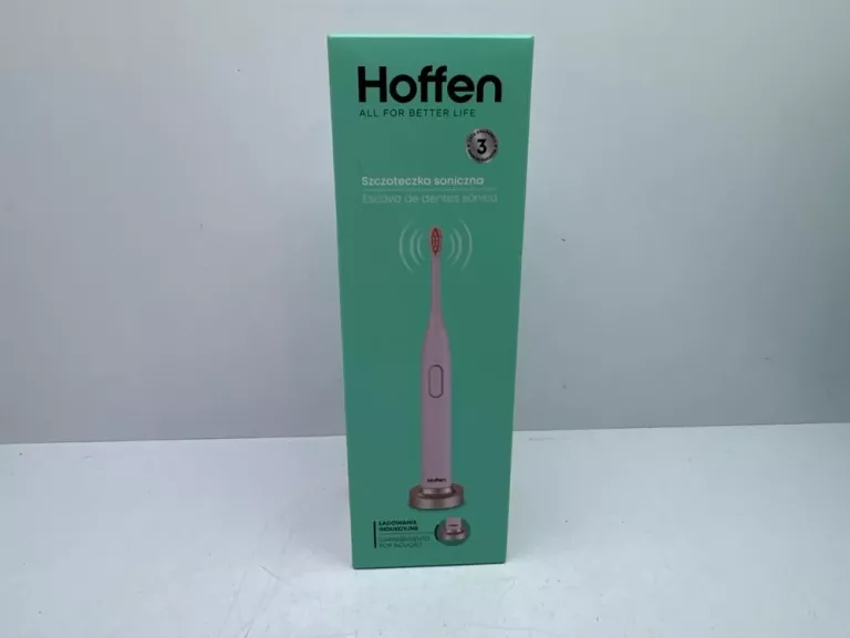 HOFFEN SZCZOTECZKA SONICZNA ELEKTRYCZNA 2W 5 TRYB. 38000-48000 DRGAŃ RÓŻOW