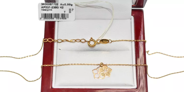 DELIKATNY ZŁOTY ŁAŃCUSZEK APART PR. 333 0.99 G KWIATUSZEK