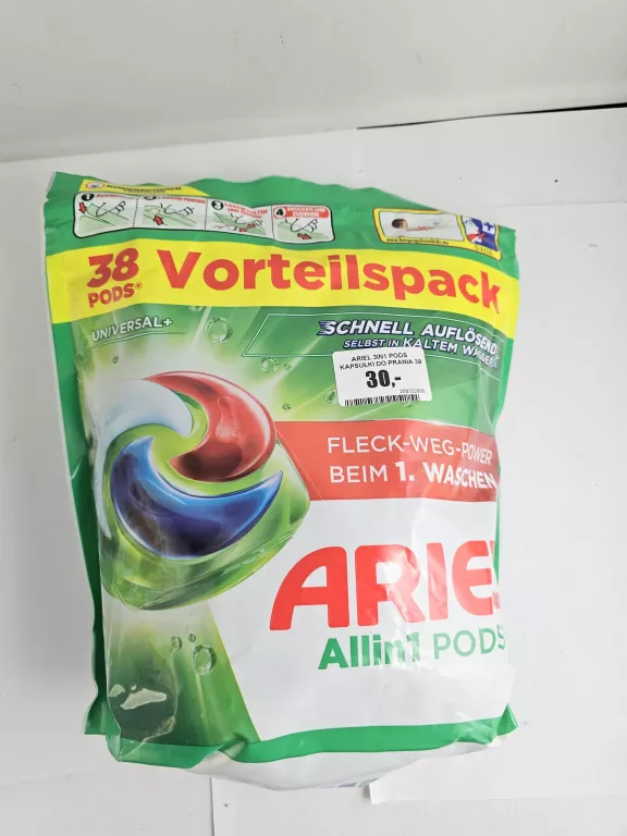 ARIEL 3IN1 PODS KAPSUŁKI DO PRANIA 38 PRAŃ