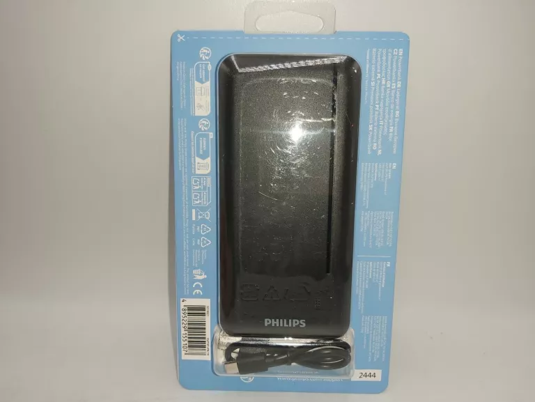 POWERBANK PHILIPS 10000 MAH CZARNY, KOMPLET!!!