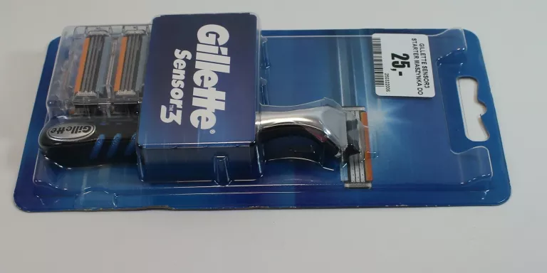 GILLETTE SENSOR3 STARTER MASZYNKA DO GOLENIA + WKŁADY, 1 SZT. + 6 OSTRZY