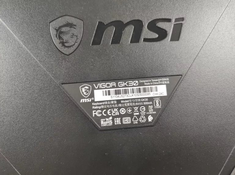 KLAWIATURA MSI VIGOR GK30 GWARANCJ PUDEŁKO