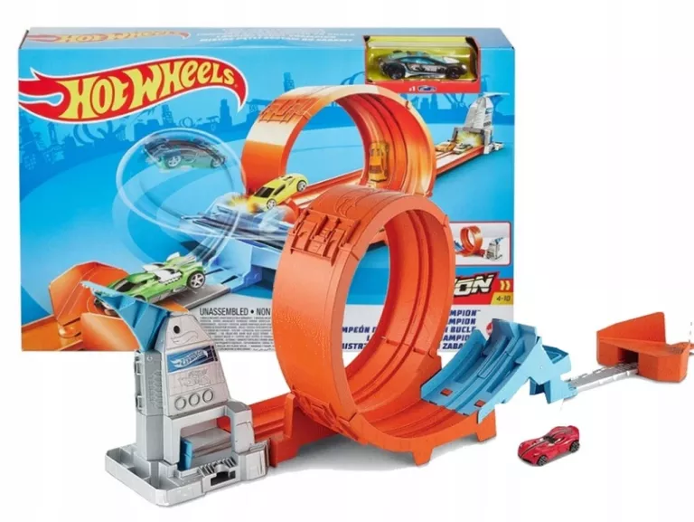 HOT WHEELS LOOP STUNT CHAMPION TOR MISTRZ PĘTLI + AUTKO GTV13