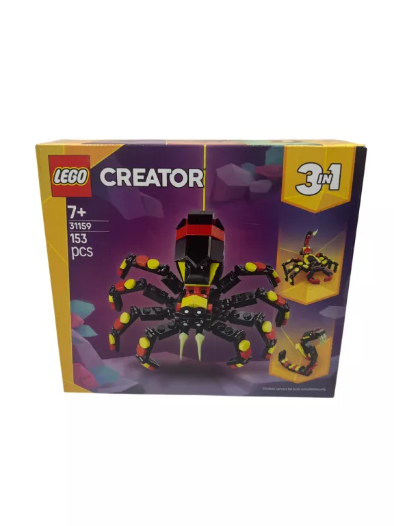 LEGO CREATOR 3 W 1 DZIKIE ZWIERZĘTA: NIEZWYKŁY PAJĄK 31159