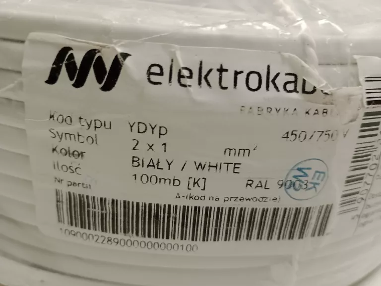 ELEKTROKABEL YDYP 2X1 100M