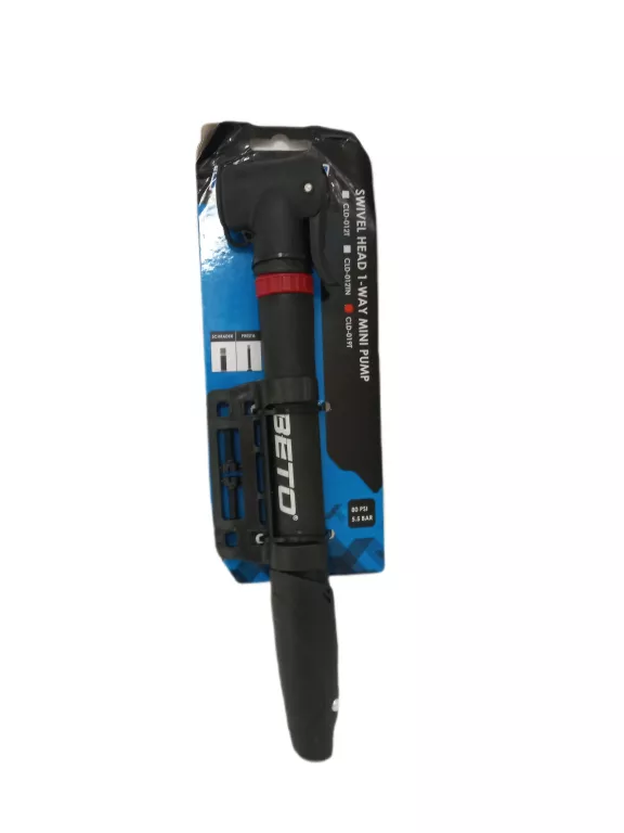 SUPER LEKKA MINI POMPKA ROWEROWA BETO CLD-019T - DWUZAWOROWA, T-RĄCZKA