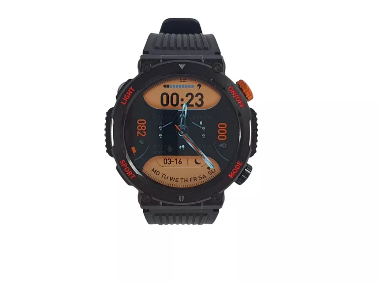 SMARTWATCH MĘSKI Z WBUDOWANĄ LATARKĄ ORAZ KOMPASEM TAKTYCZNY ZEGAREK 2024